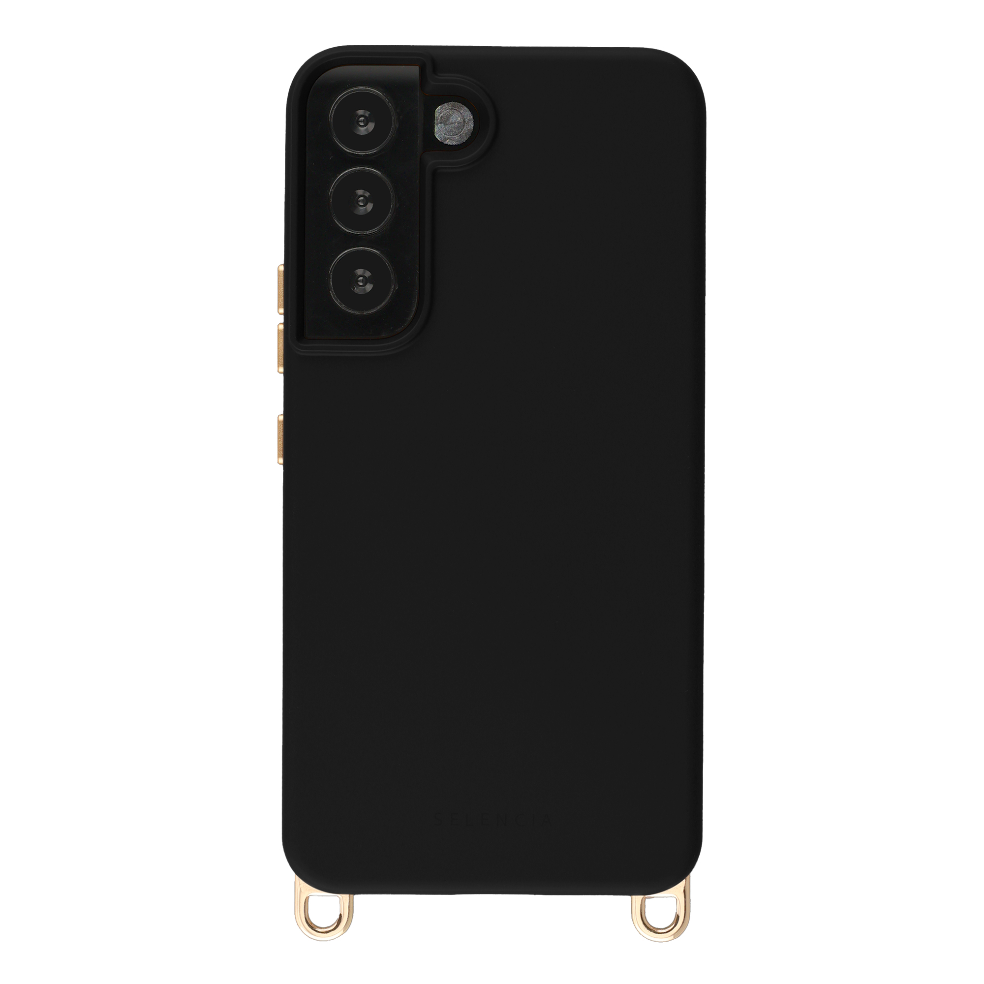 Selencia Rivièra Backcover mit MagSafe mit abnehmbaren Haken für das Samsung Galaxy S22 - Velvet Black
