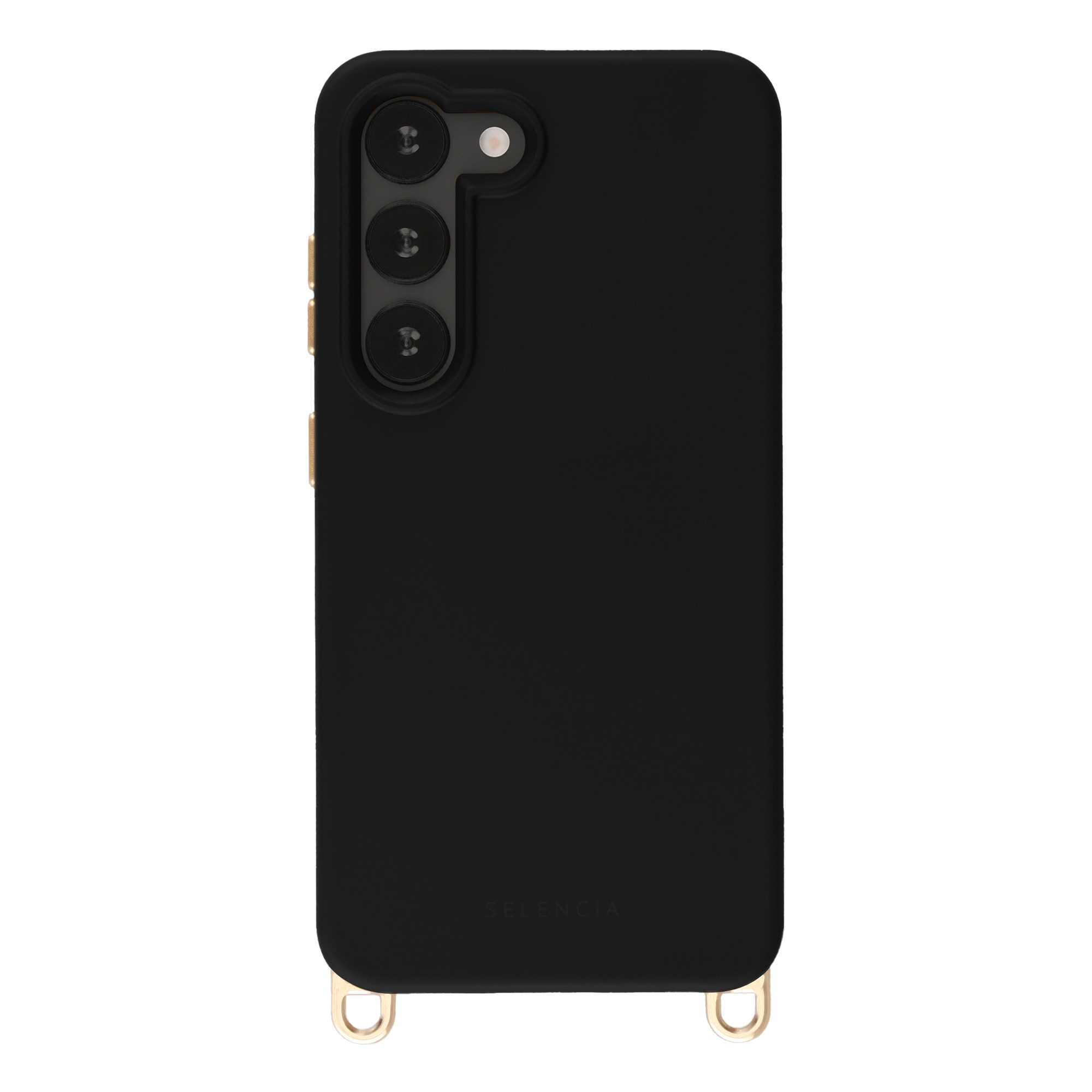 Selencia Rivièra Backcover mit MagSafe mit abnehmbaren Haken für das Samsung Galaxy S23 - Velvet Black