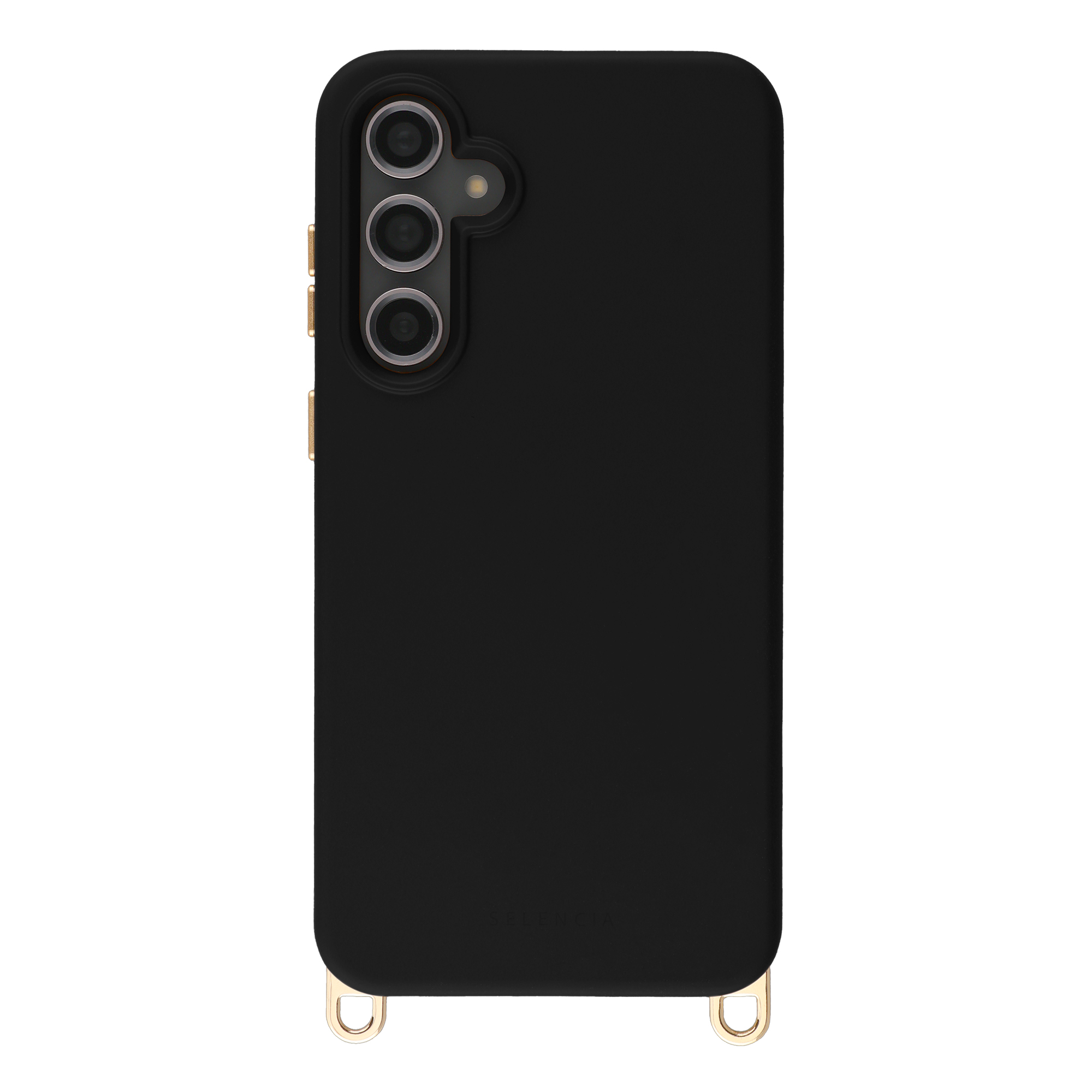 Selencia Rivièra Backcover mit MagSafe mit abnehmbaren Haken für das Samsung Galaxy S23 FE - Velvet Black