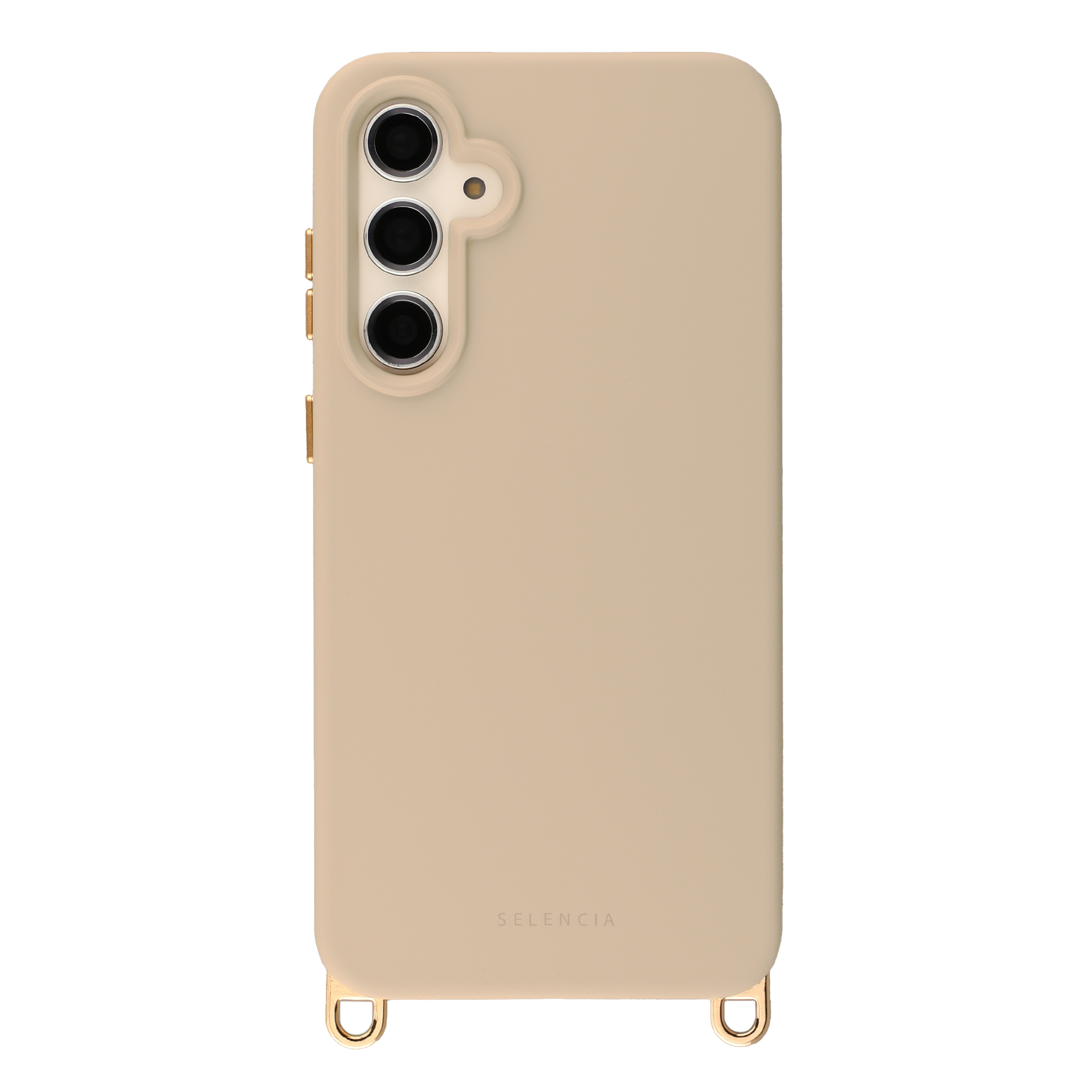 Selencia Rivièra Backcover mit MagSafe mit abnehmbaren Haken für das Samsung Galaxy S23 FE - Milky Latte