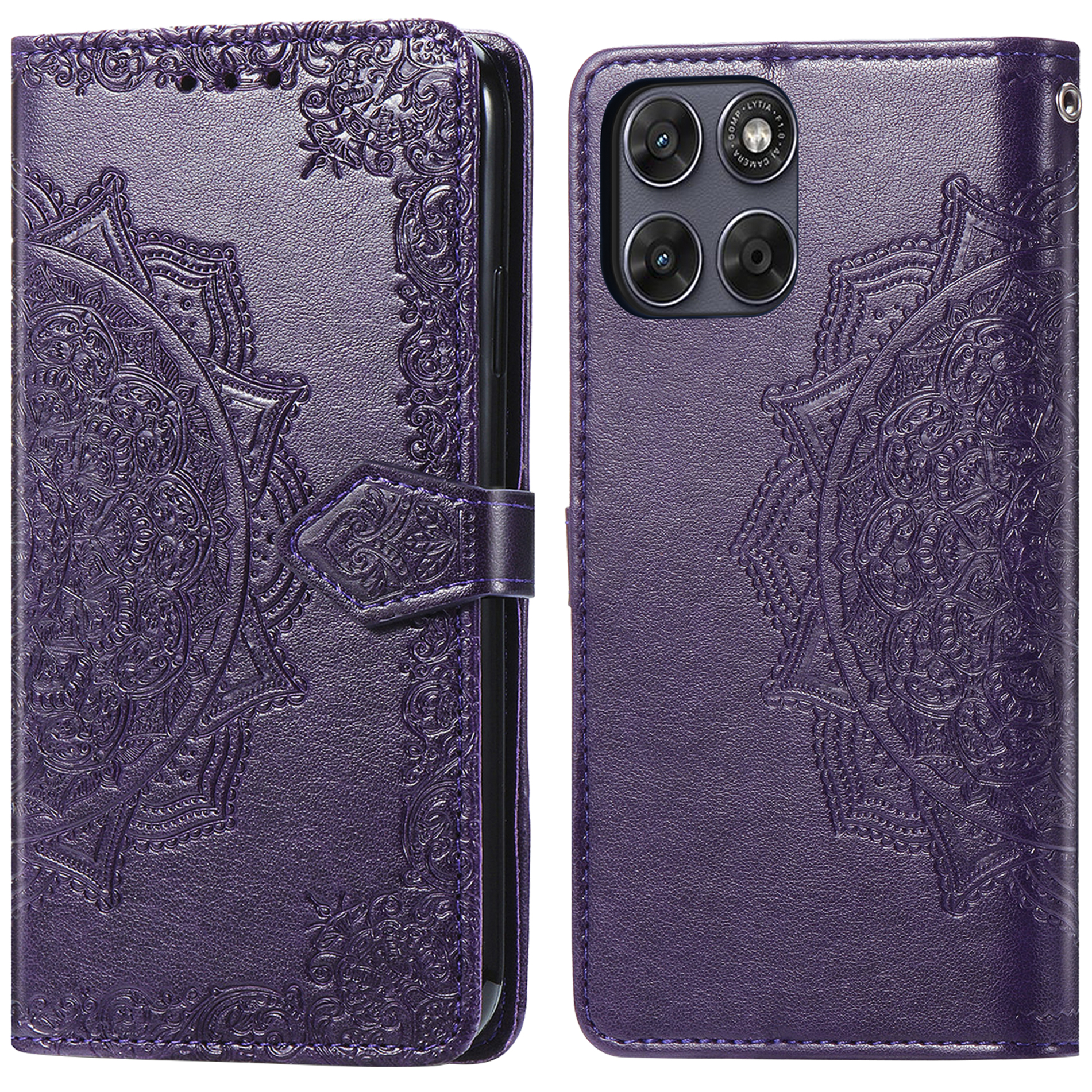 imoshion Mandala Klapphülle für das Motorola Moto G77 - Violett