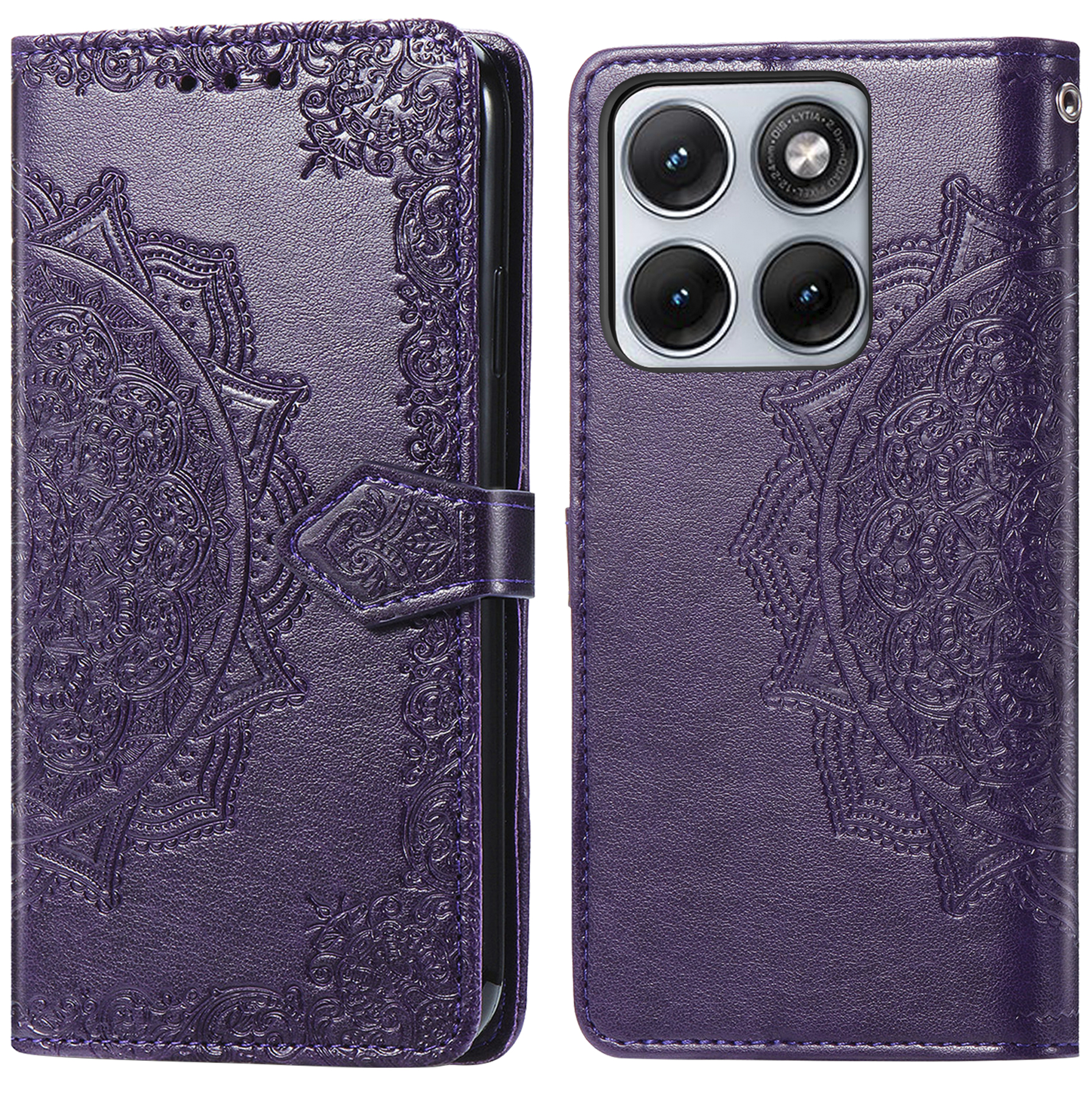 imoshion Mandala Klapphülle für das Motorola Edge 70 Fusion - Violett