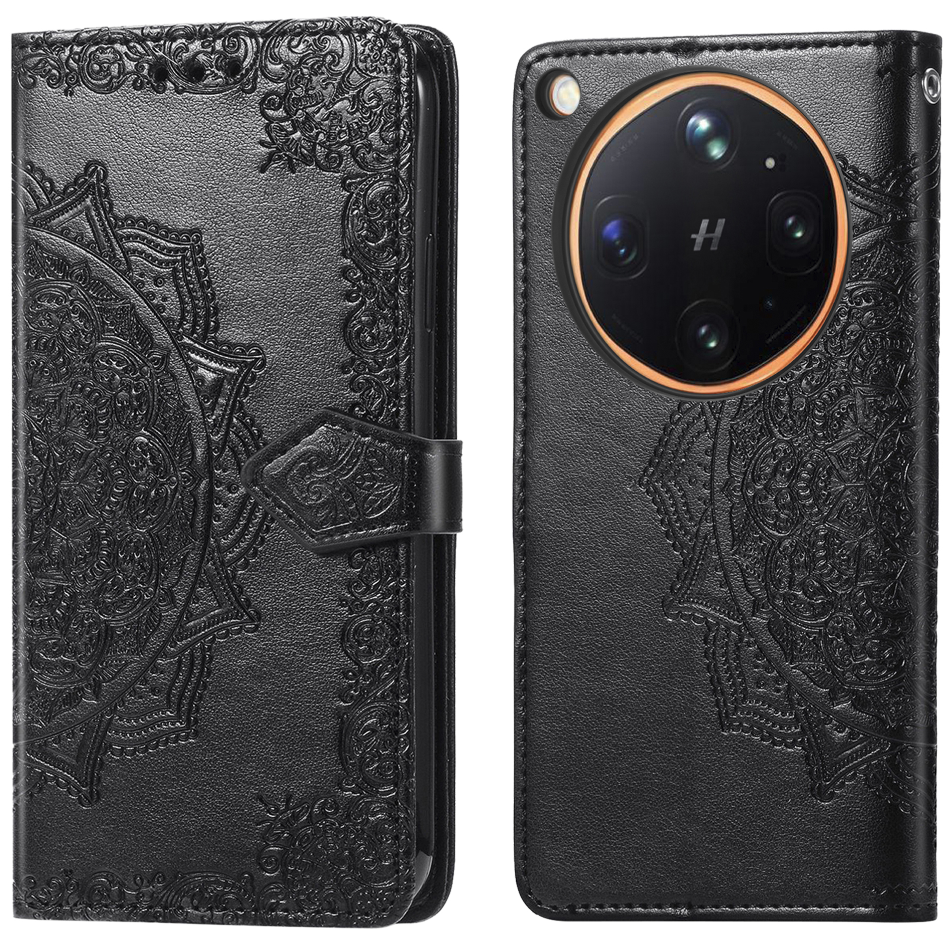 imoshion Mandala Klapphülle für das Oppo Find X9 Ultra - Schwarz