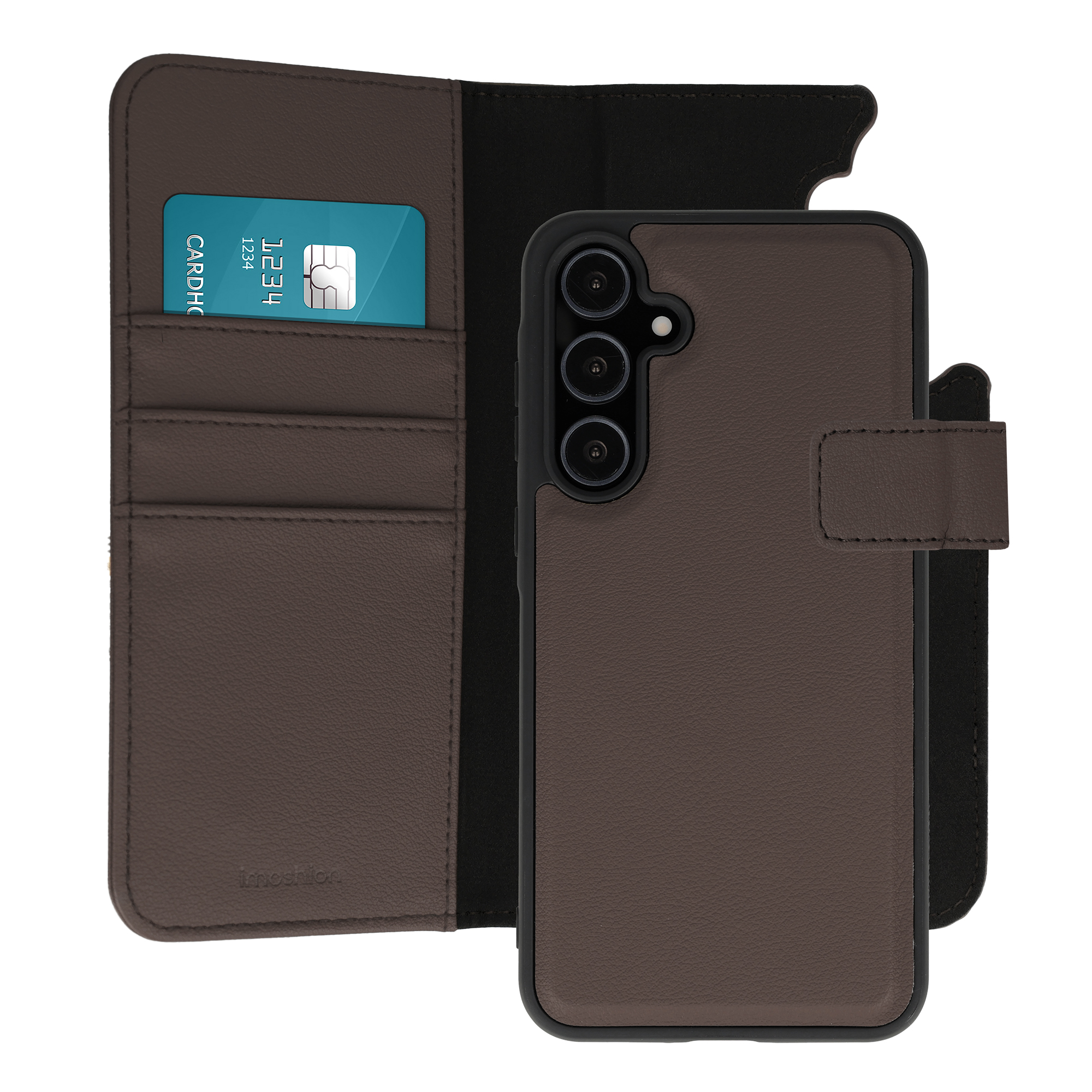 imoshion Herausnehmbare 2-in-1 Luxus-Bookcase für das Samsung Galaxy A55 - Braun