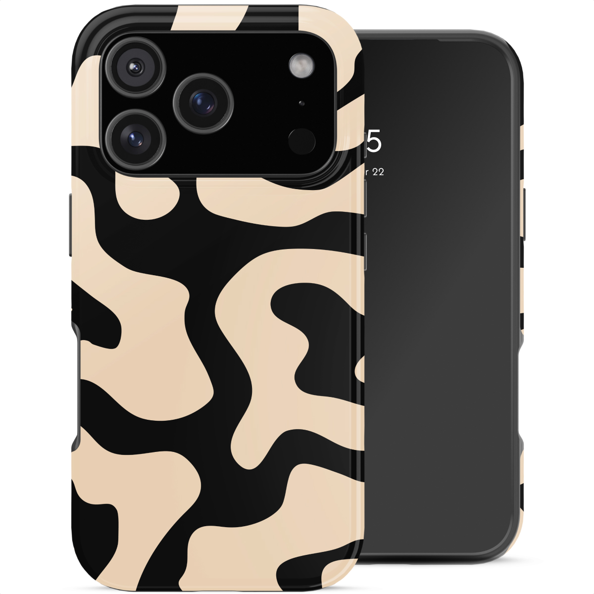 Selencia Vivid Back Cover für das Apple iPhone 18 Pro Max / 17 Pro Max - Art Wave Black