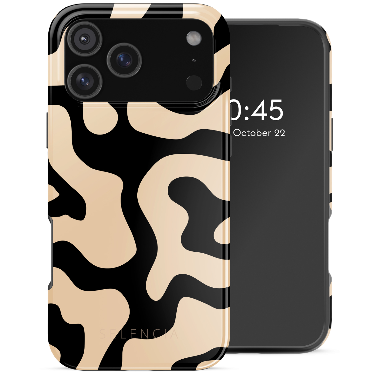 Selencia Vivid Rückabdeckung mit MagSafe für das Apple iPhone 18 Pro Max / 17 Pro Max - Art Wave Black