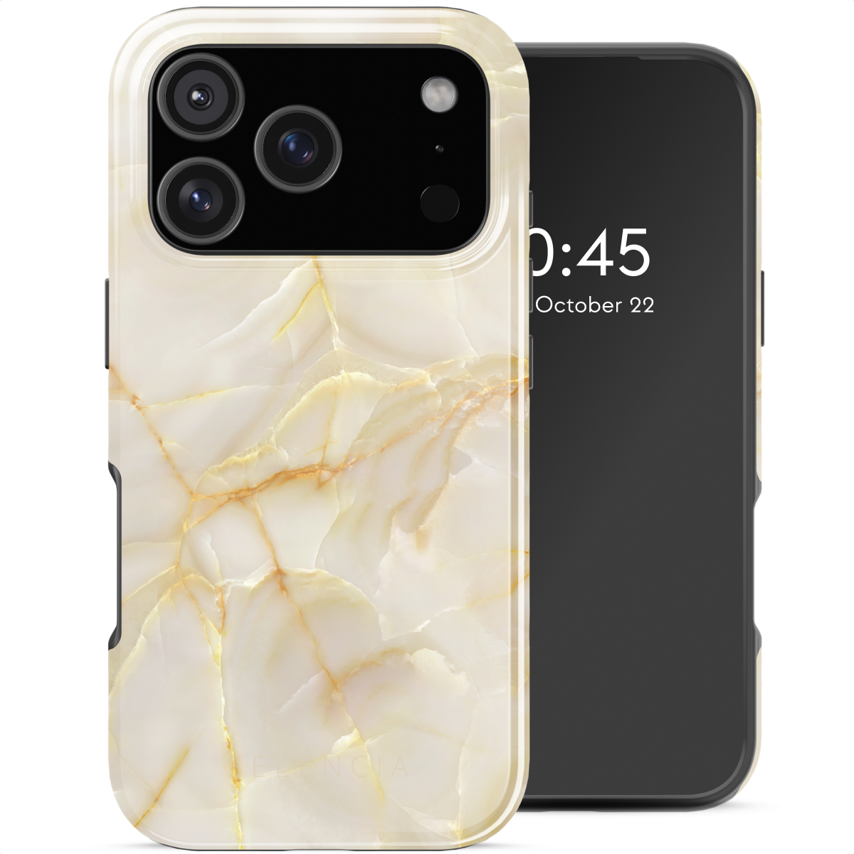 Selencia Vivid Rückabdeckung mit MagSafe für das Apple iPhone 18 Pro Max / 17 Pro Max - Golden Beige Marble