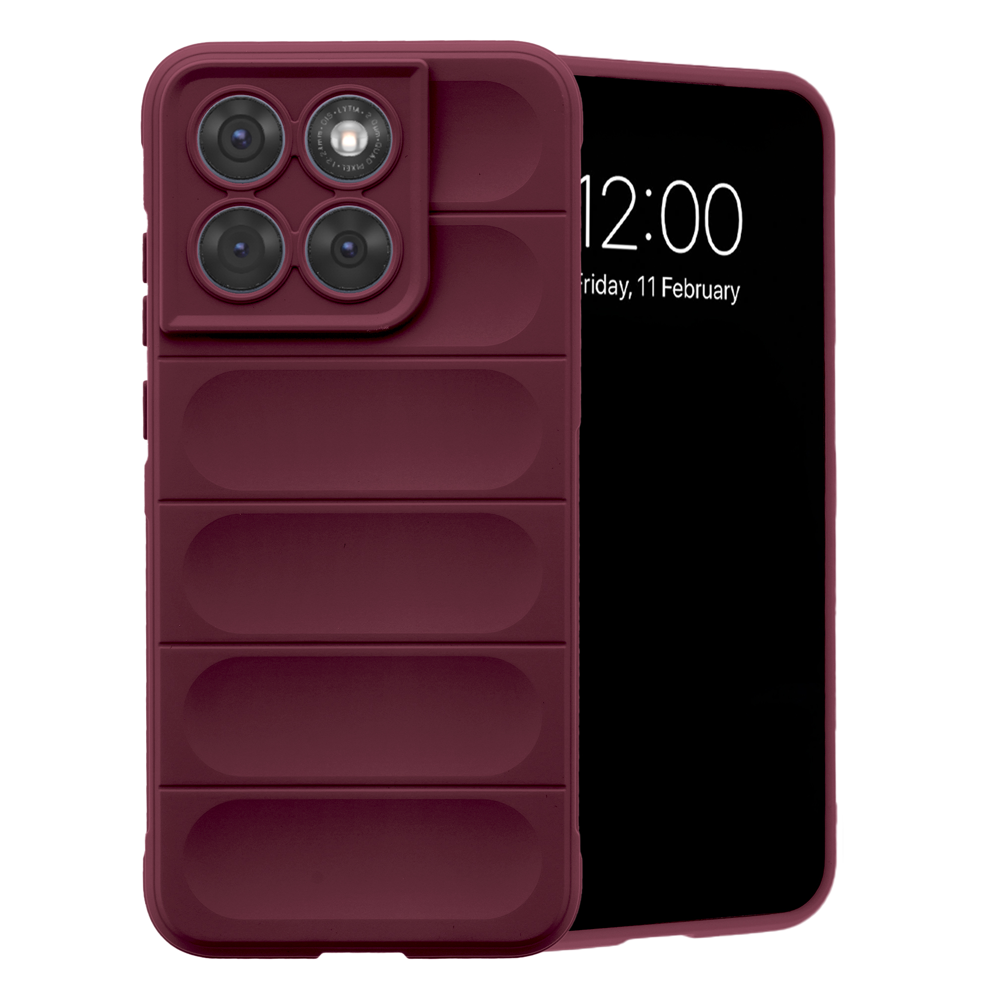 imoshion EasyGrip Backcover für das Motorola Edge 70 Fusion - Aubergine