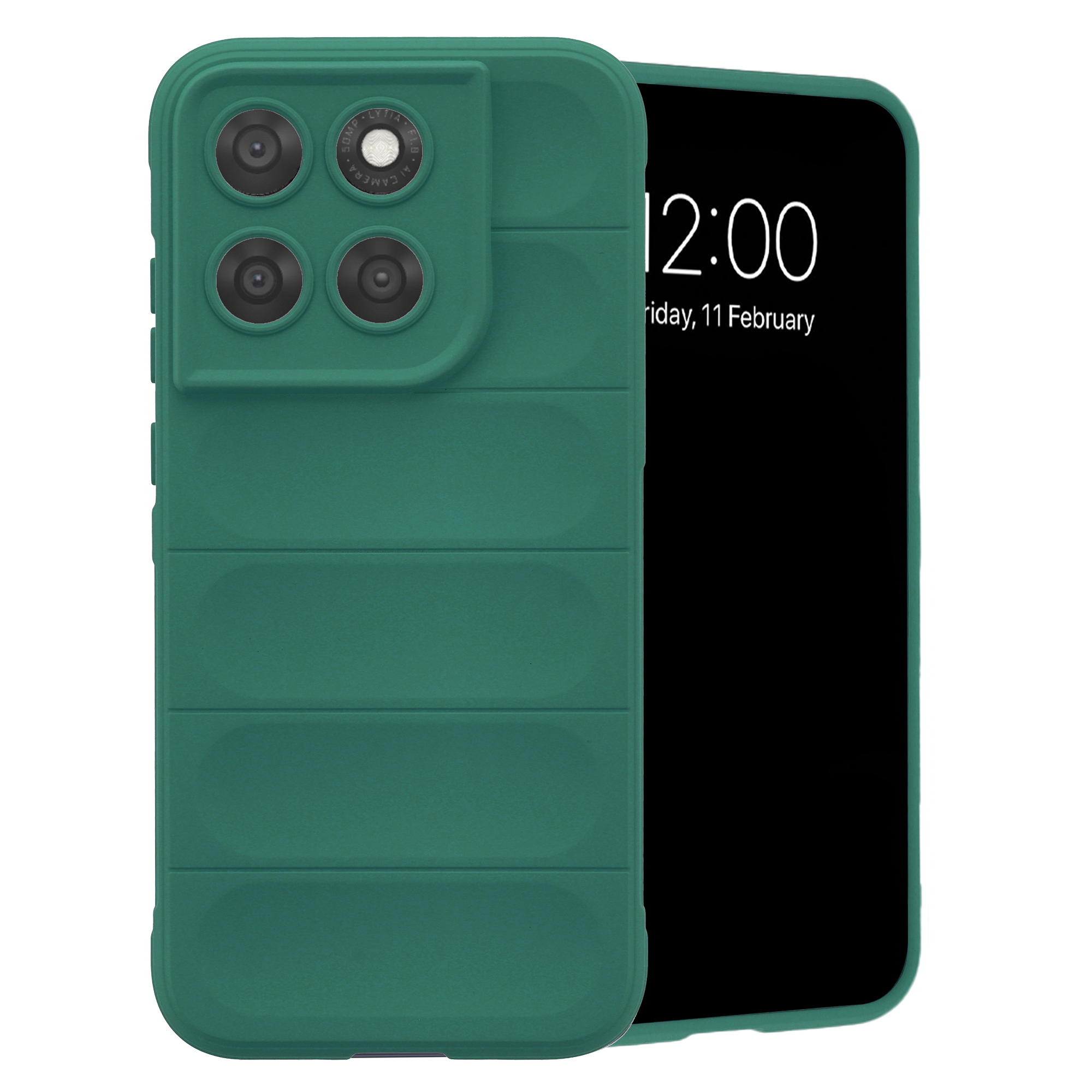 imoshion EasyGrip Backcover für das Motorola Moto G77 - Dunkelgrün