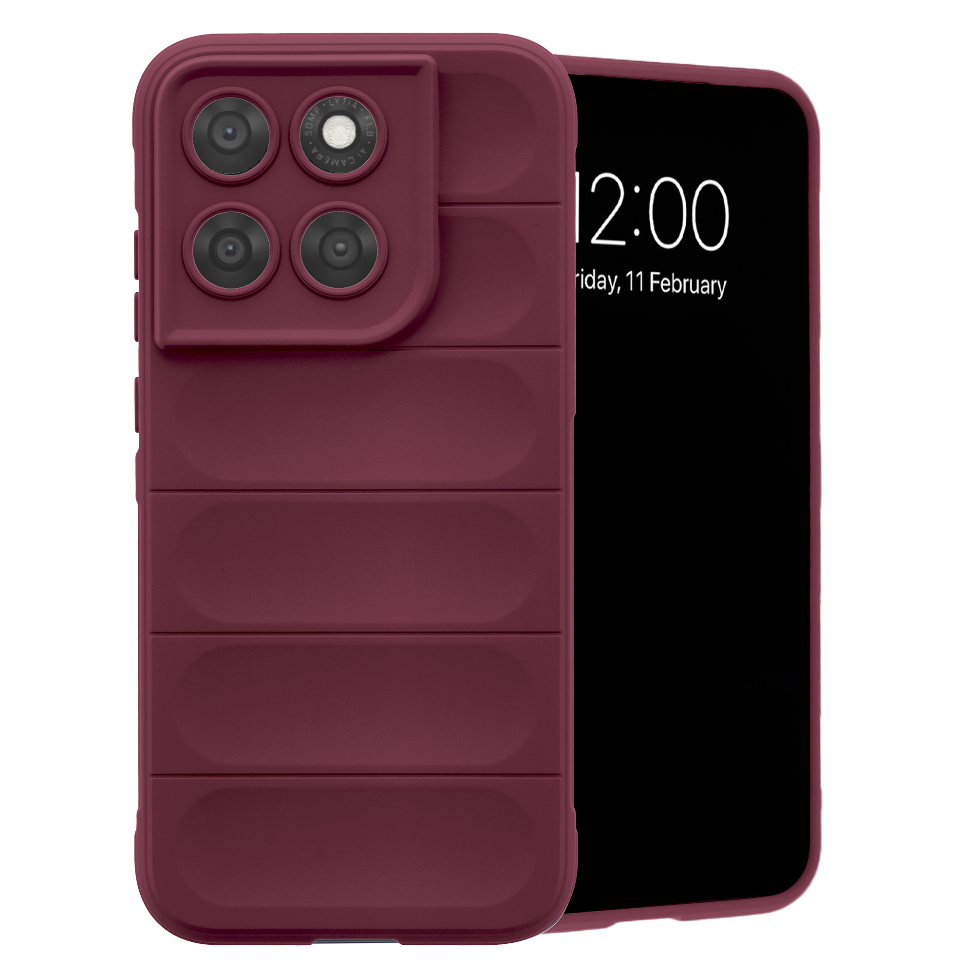 imoshion EasyGrip Backcover für das Motorola Moto G77 - Aubergine