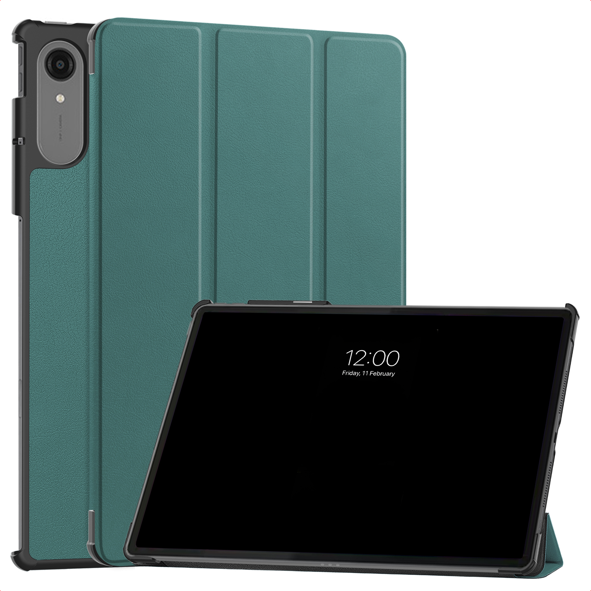 imoshion Trifold Klapphülle für das Lenovo Idea Tab Pro Gen 2 - Dunkelgrün