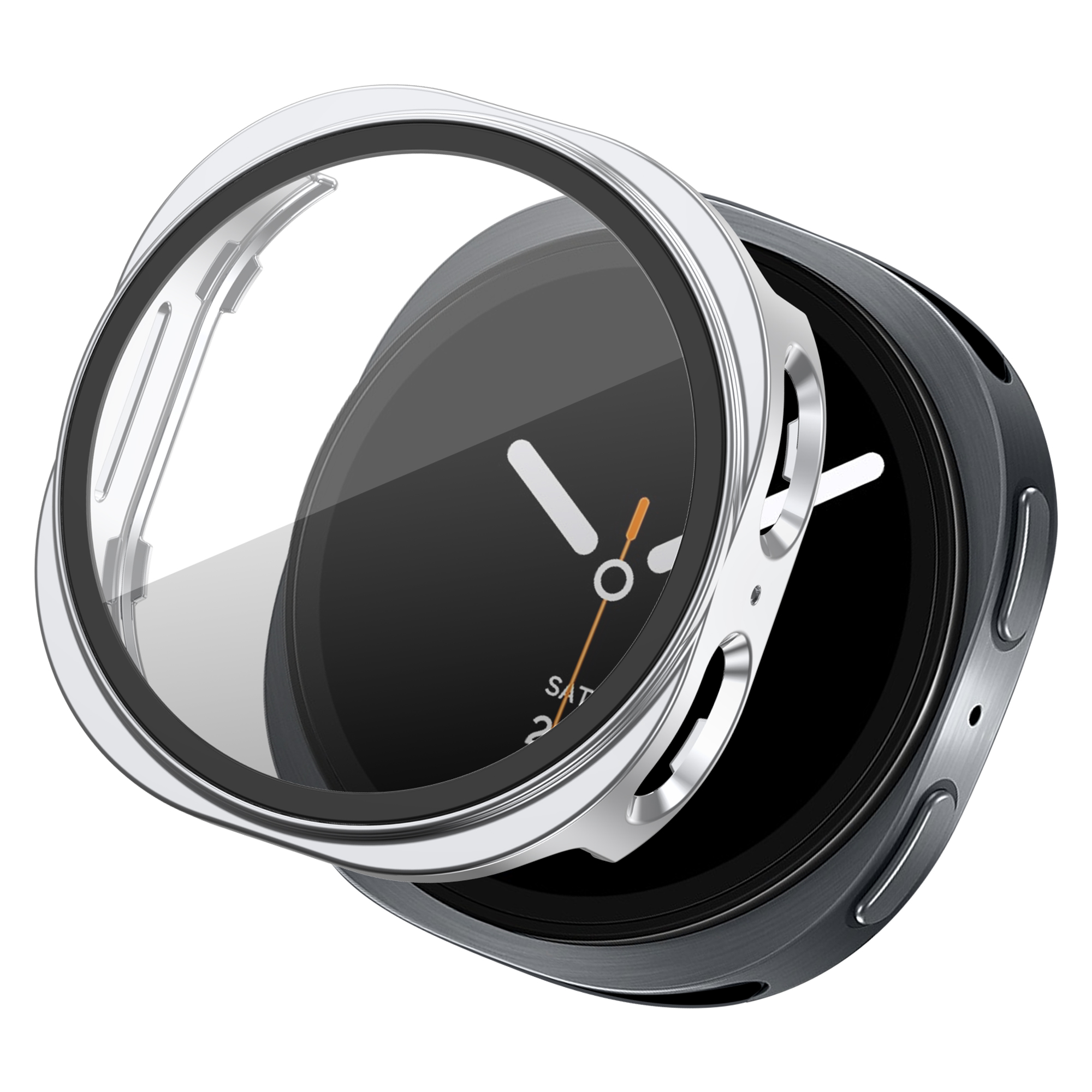 imoshion Full Cover Hard Case für das Samsung Galaxy Watch 9 / Watch 8 (44 mm) - Silber
