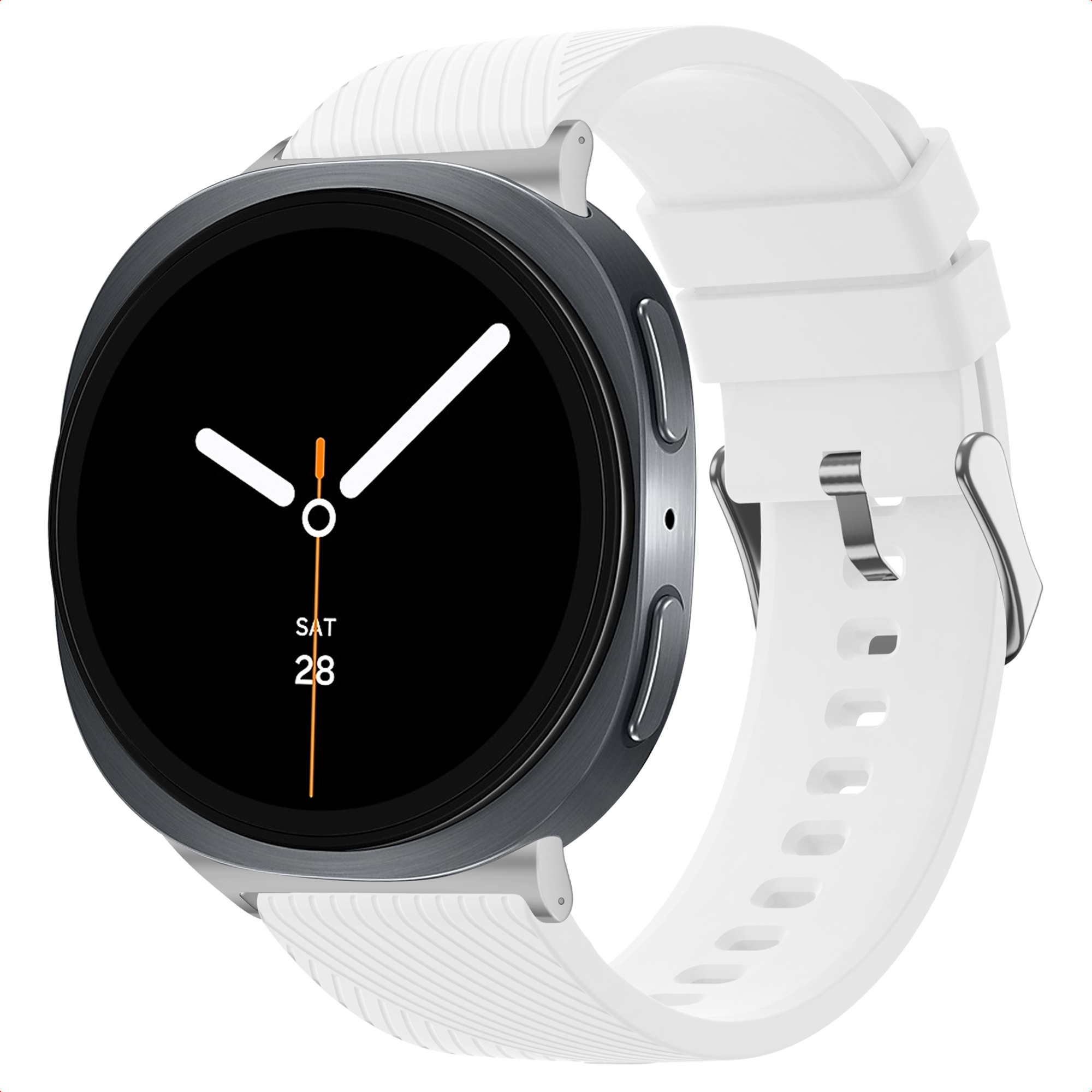 imoshion Flexibles Silikonarmband für Samsung Galaxy Watch 9 (40/44mm) / Watch 8 (40/44mm) / Classic (46mm) - Weiß