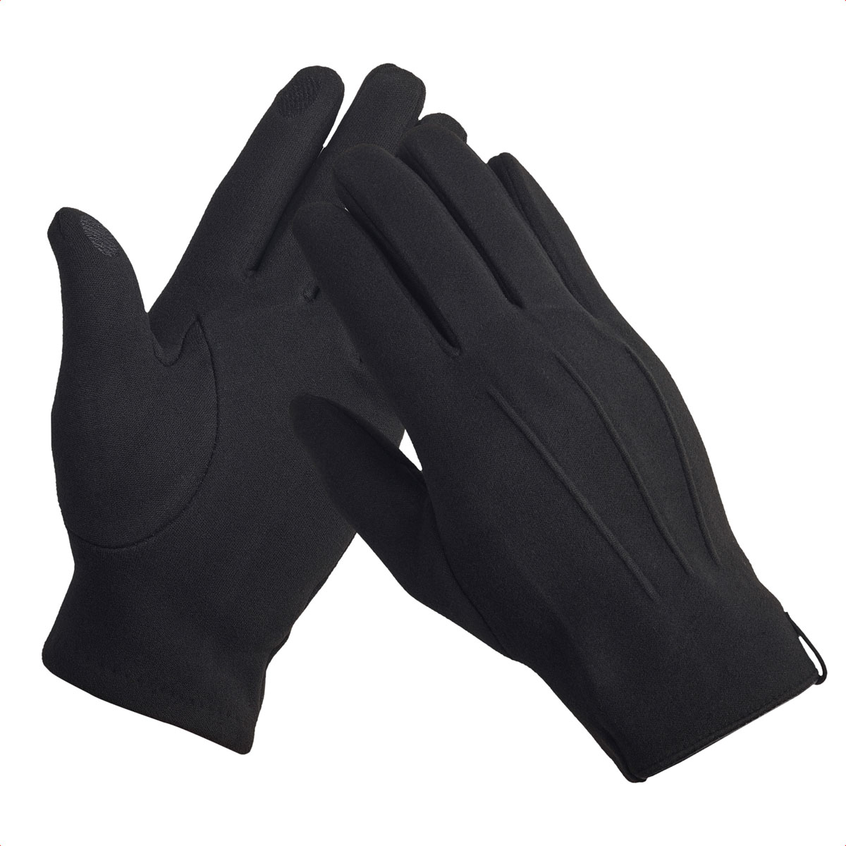 Selencia Touchscreen-Handschuhe mit Wildleder-Optik - Herren - Größe L - Schwarz