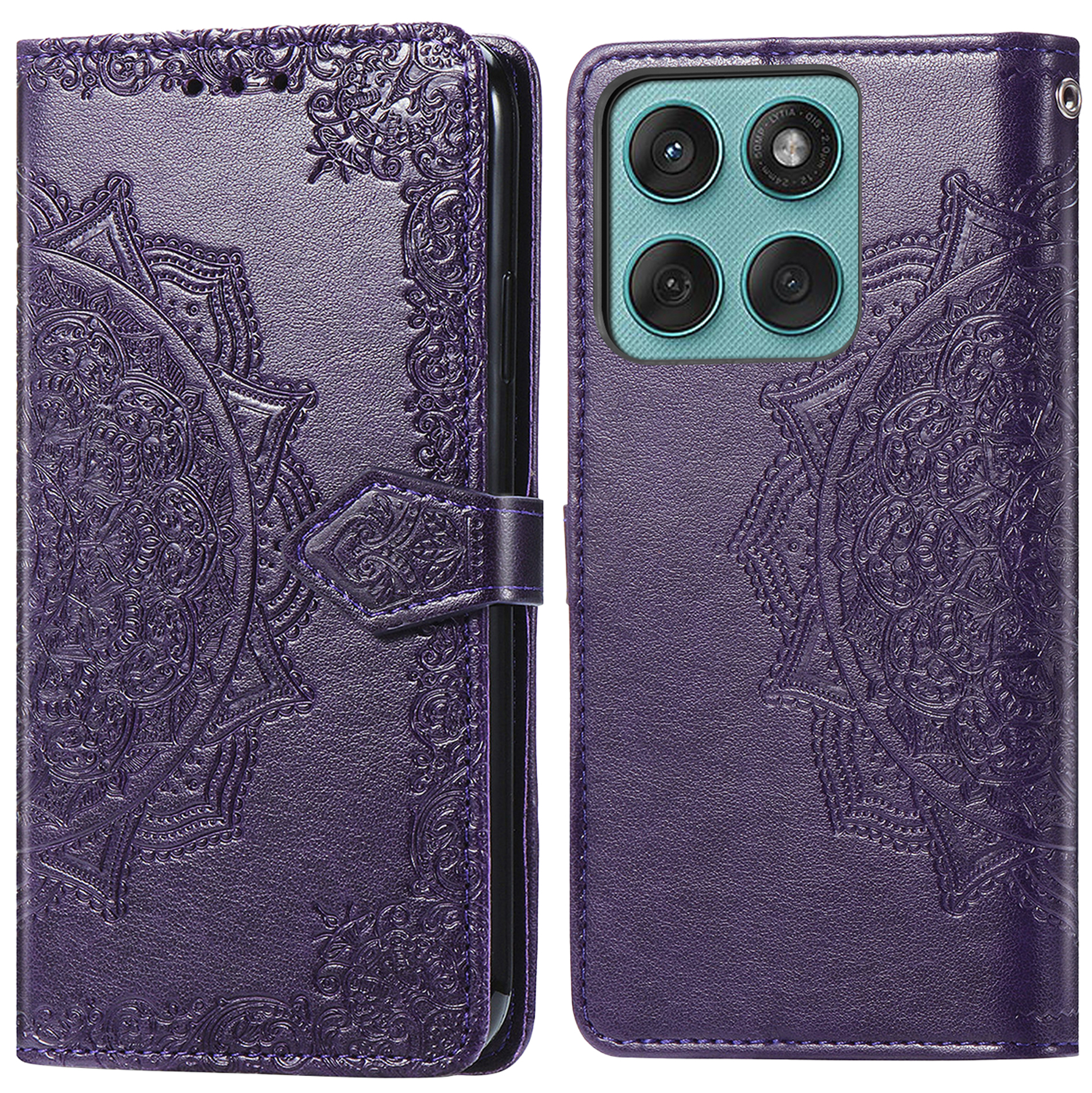 imoshion Mandala Klapphülle für das Motorola Edge 60 Pro - Violett