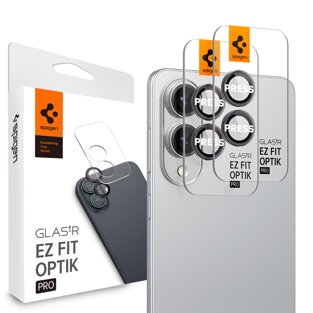 Spigen Optik Pro EZ Fit Lens Protector 2er-Pack für das Samsung Galaxy S25 Edge