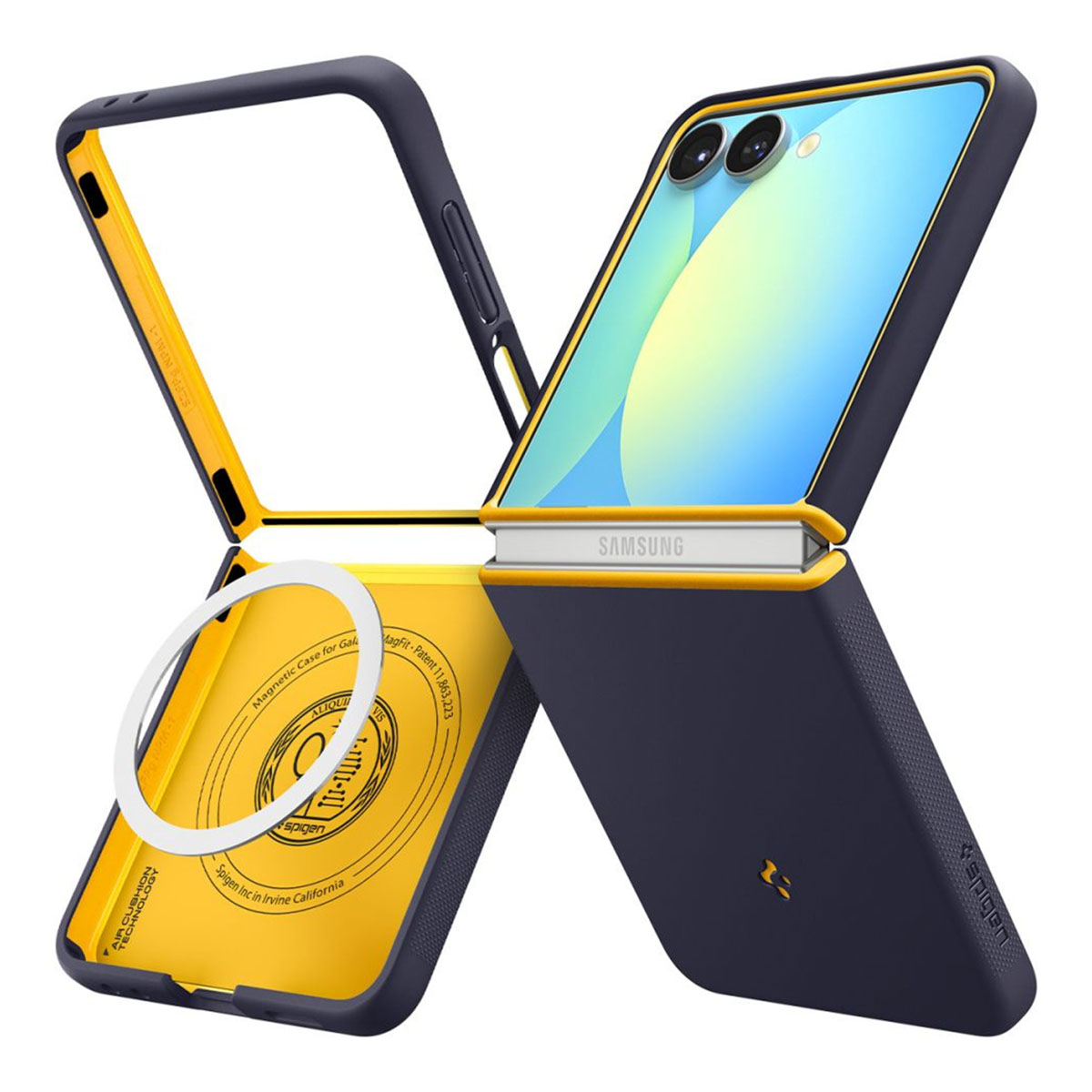 Spigen Nano Pop MagFit Backcover für das Samsung Galaxy Z Flip 7 - Blueberry Navy