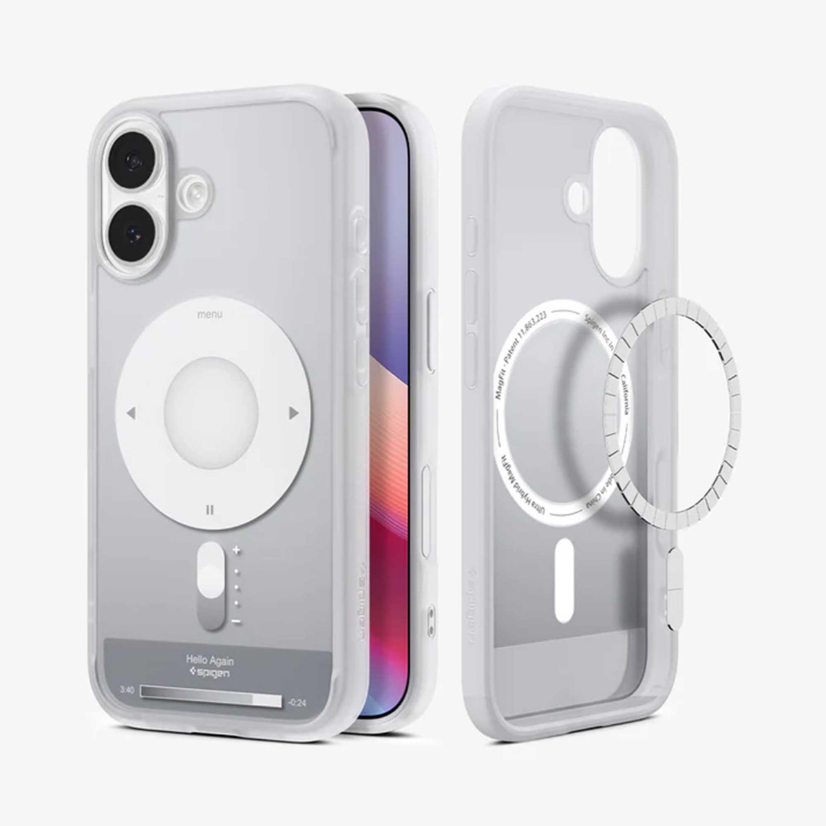 MagSafe-Hülle für Apple iPhone 17, Spigen, Ultra Hybrid Classic, Silber ACS10389