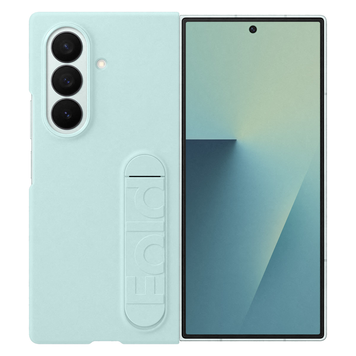Silikonhülle mit Ständer für das Samsung Galaxy Z Fold 7 - Mint