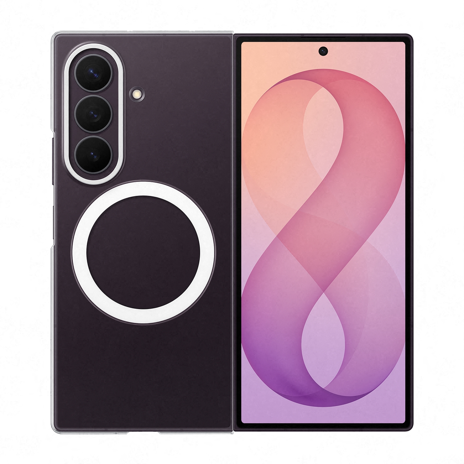 Samsung Gelb Magnetische Transparente Silikonhülle Dünn Anti- Für Galaxy Z Fold8 Ultra - Image 8