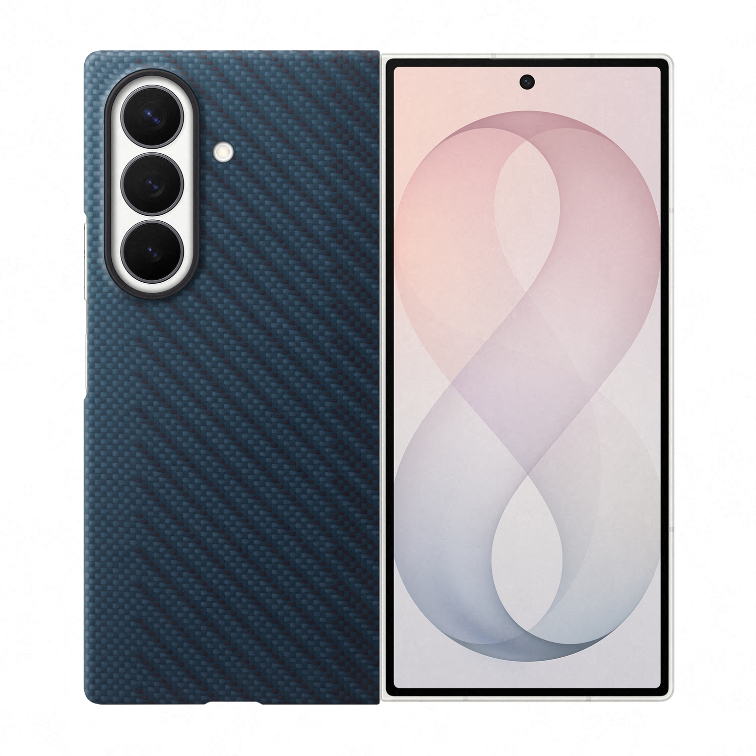 Samsung Carbon Magnet Case Für Galaxy Fold8 Ultra Navy Blau - Image 9