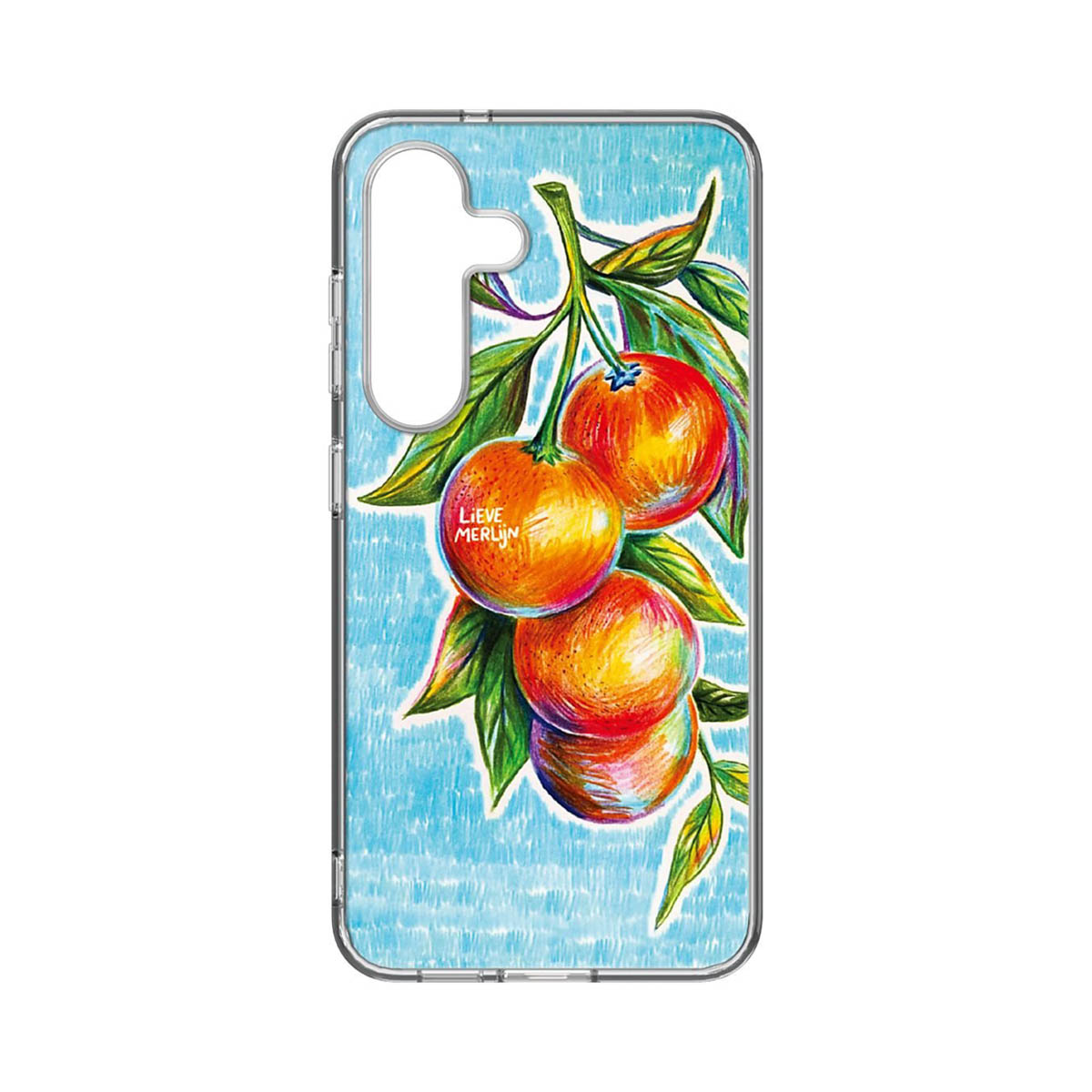 Hybrid Case für das Samsung Galaxy S25 - Lieve Merlijn / Mandarin