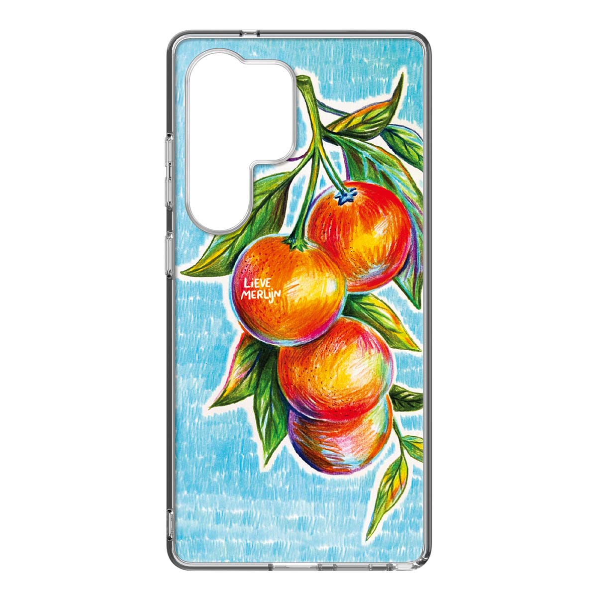 Hybrid Case für das Samsung Galaxy S25 Ultra - Lieve Merlijn / Mandarin