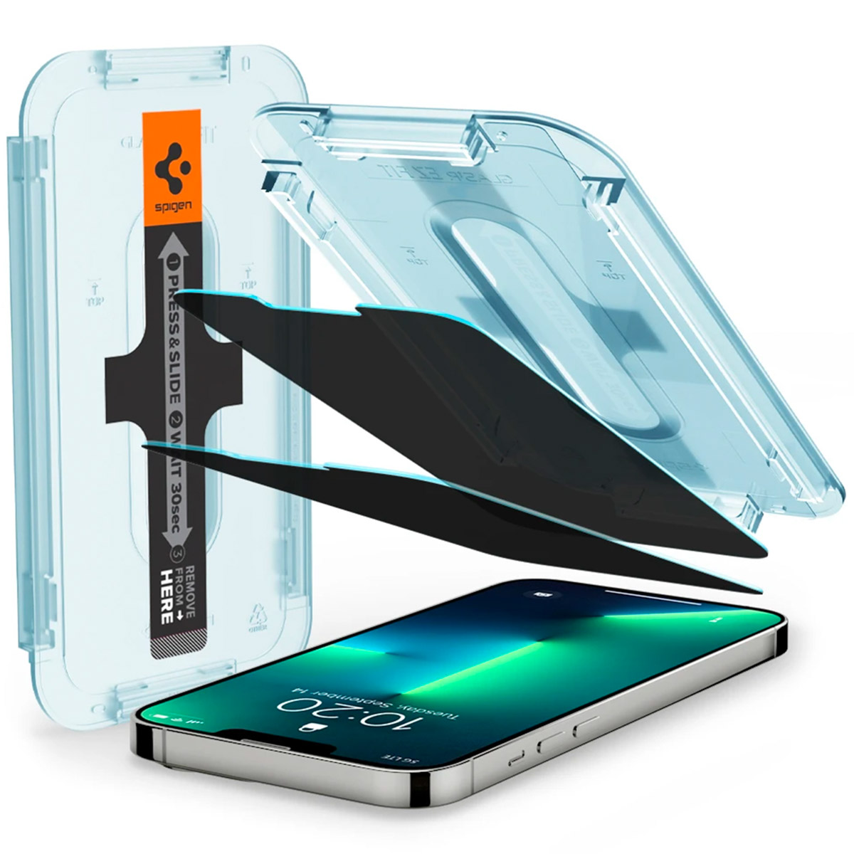 Spigen Iphone 13/13 Pro Displayschutzfolie Aus Gehärtetem Glas „Ez Fit“, 2Er-Pack 8809811851250 - Image 4