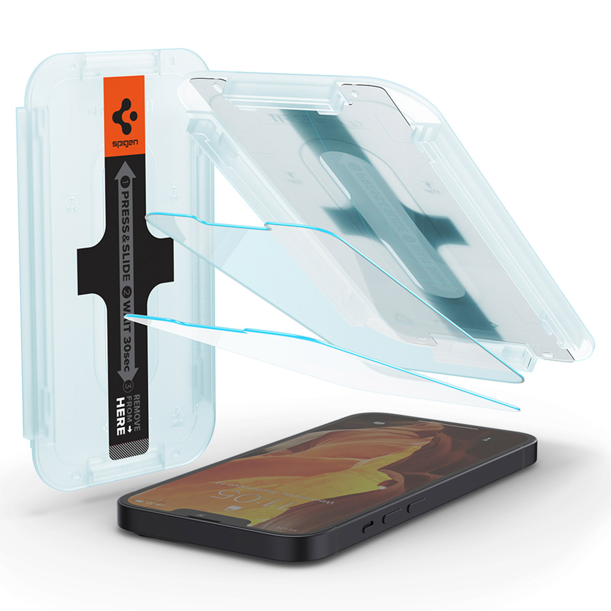 Spigen GLAStR Fit Displayschutzfolie 2er-Pack + Applicator für das Apple iPhone 13 Mini