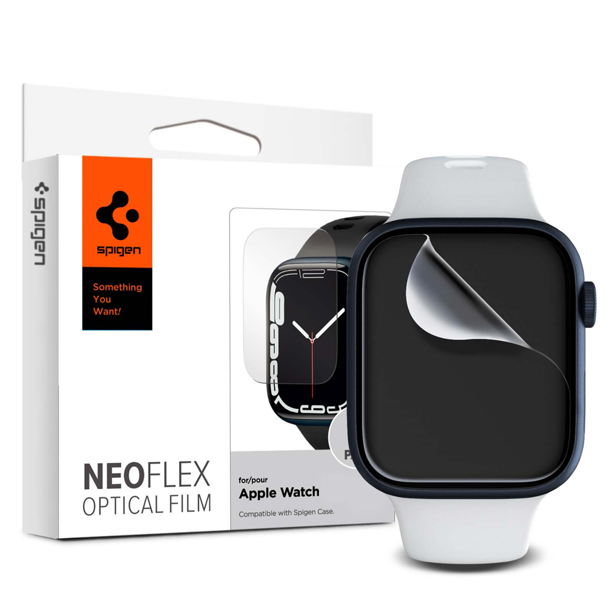 Spigen Schutzfolie für Apple Watch 7, 45 mm, Smartwatch Schutzfolie, Transparent - Image 5