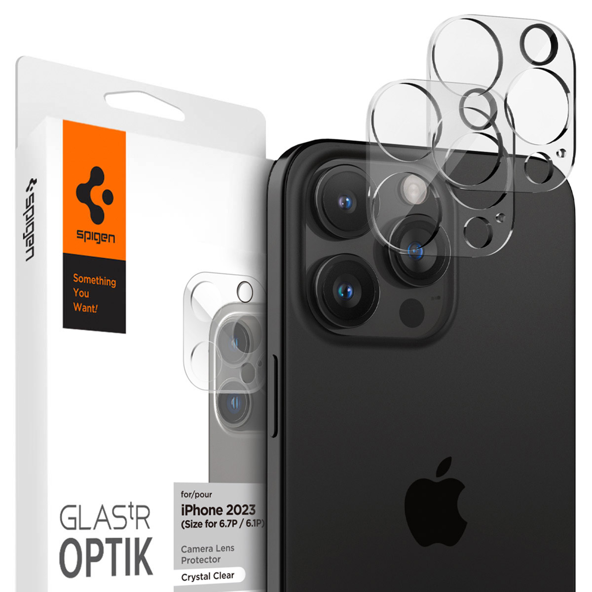 Spigen Optik.tR (2 Stk., Apple iPhone 14 Pro, Apple iPhone 14 Pro Max, Apple iPhone 15 Pro, Apple iPhone 15 Pro Max, Apple iPhone 16 Pro, Apple iPhone 16 Pro Max), Smartphone Schutzfolie, Transparent - Image 3