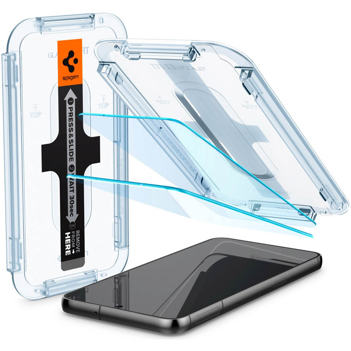 Spigen GLAStR Fit Displayschutzfolie 2er-Pack + Applicator für das Samsung Galaxy S23 Plus