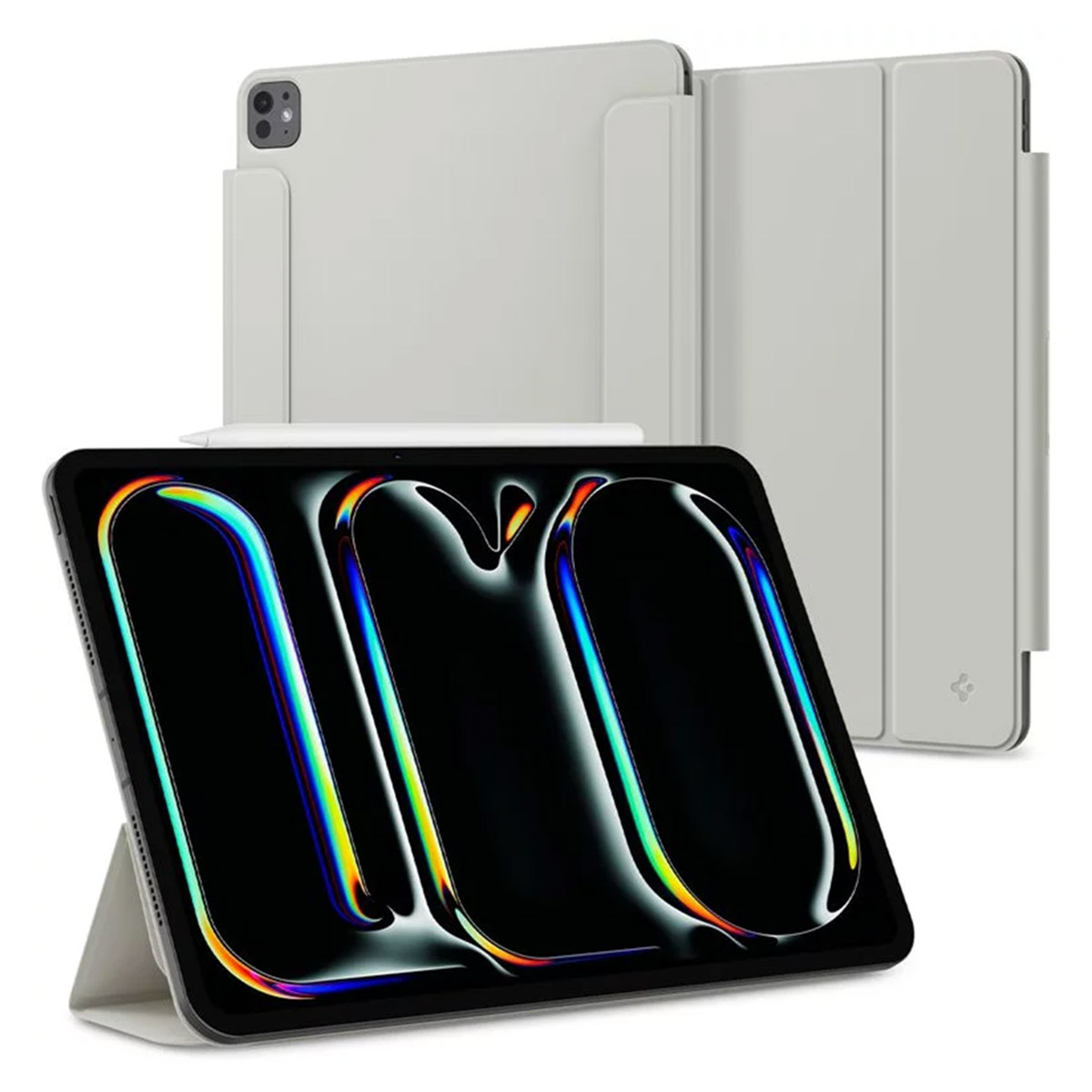 Spigen Air Skin folio OneTap für das Apple iPad Pro 13 (2025) M5 / (2024) M4 - Grau
