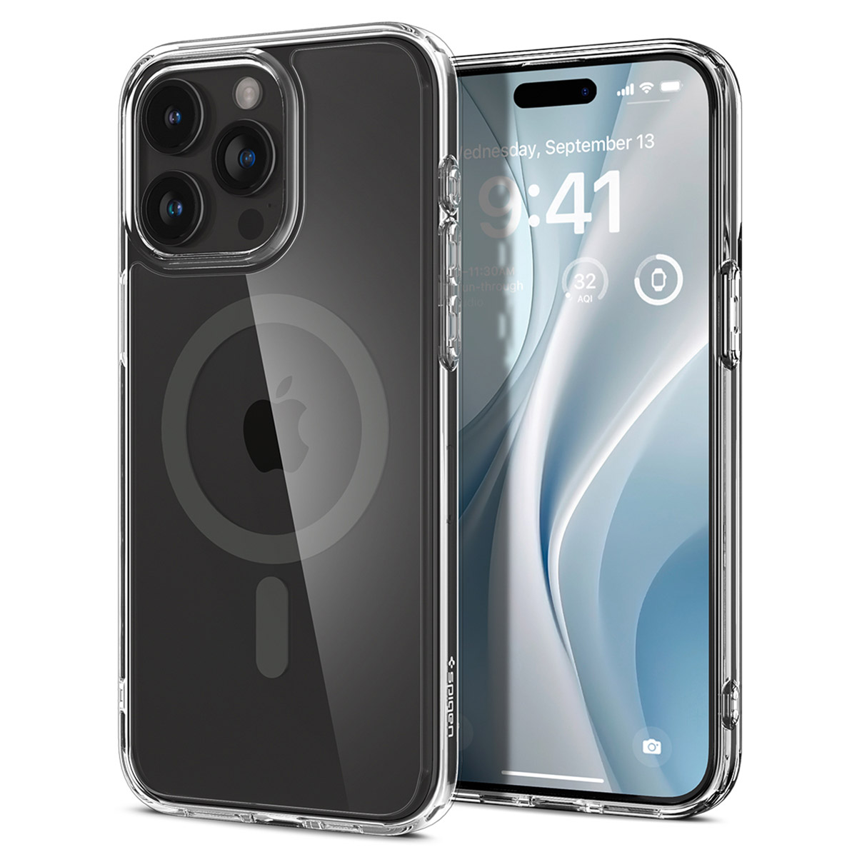 Spigen Ultra Hybrid Backcover MagSafe für das Apple iPhone 15 Pro - Graphite