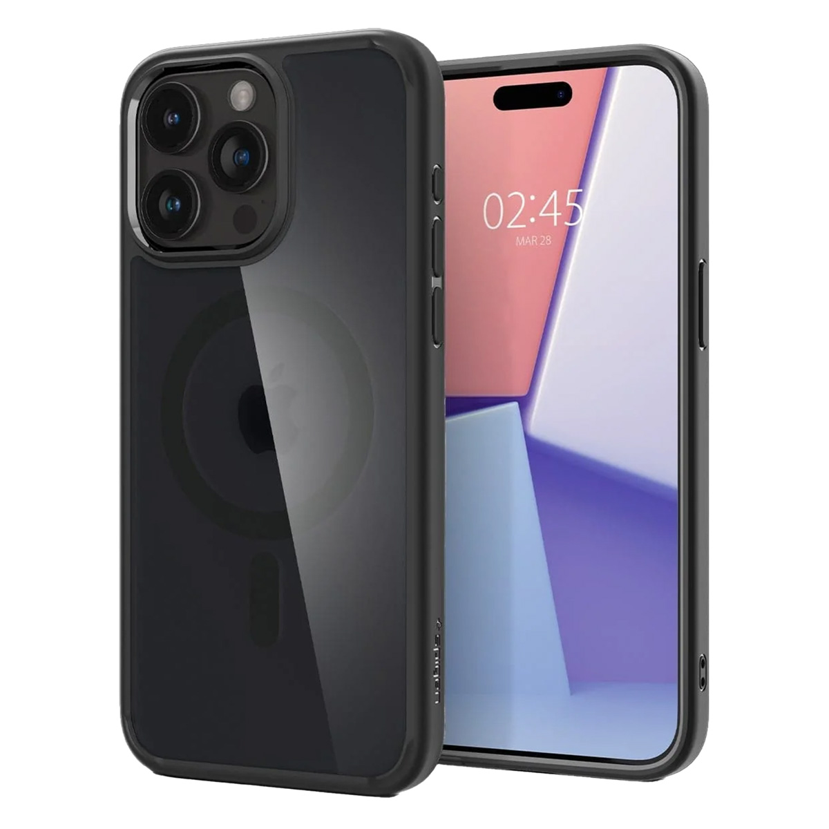 Spigen Ultra Hybrid Backcover MagSafe für das Apple iPhone 15 Pro - Frost Black