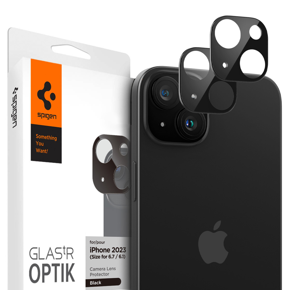 Spigen GLAStR Optik Camera Lens Protector - Kamerainsel-Schutz (2er-Pack) für das Apple iPhone 15 / 15 Plus