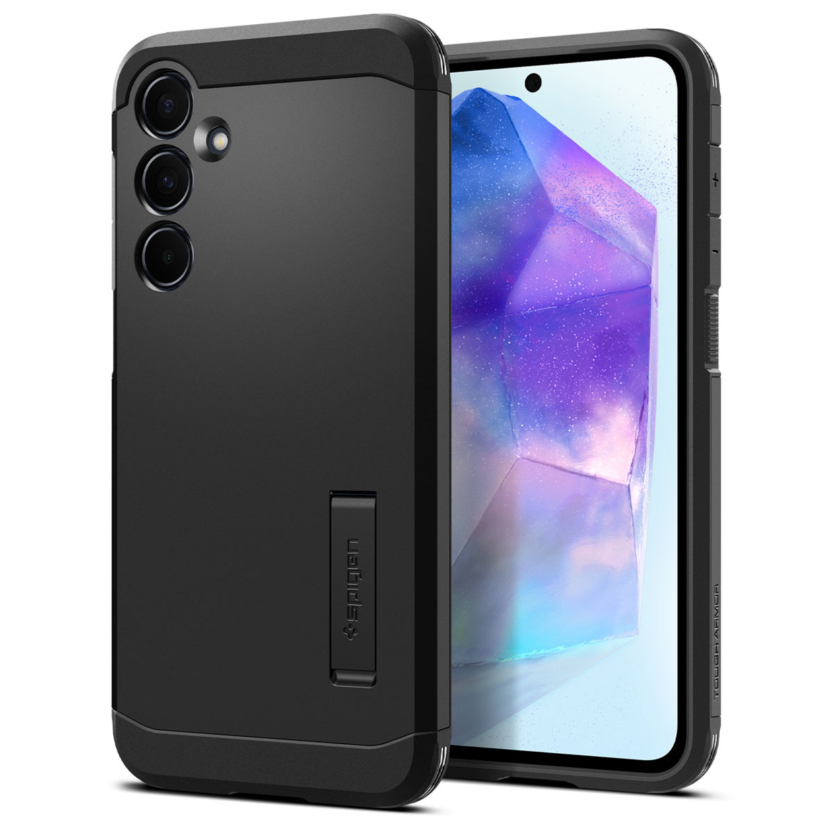 Spigen Tough Armor Backcover für das Samsung Galaxy A55 - Schwarz