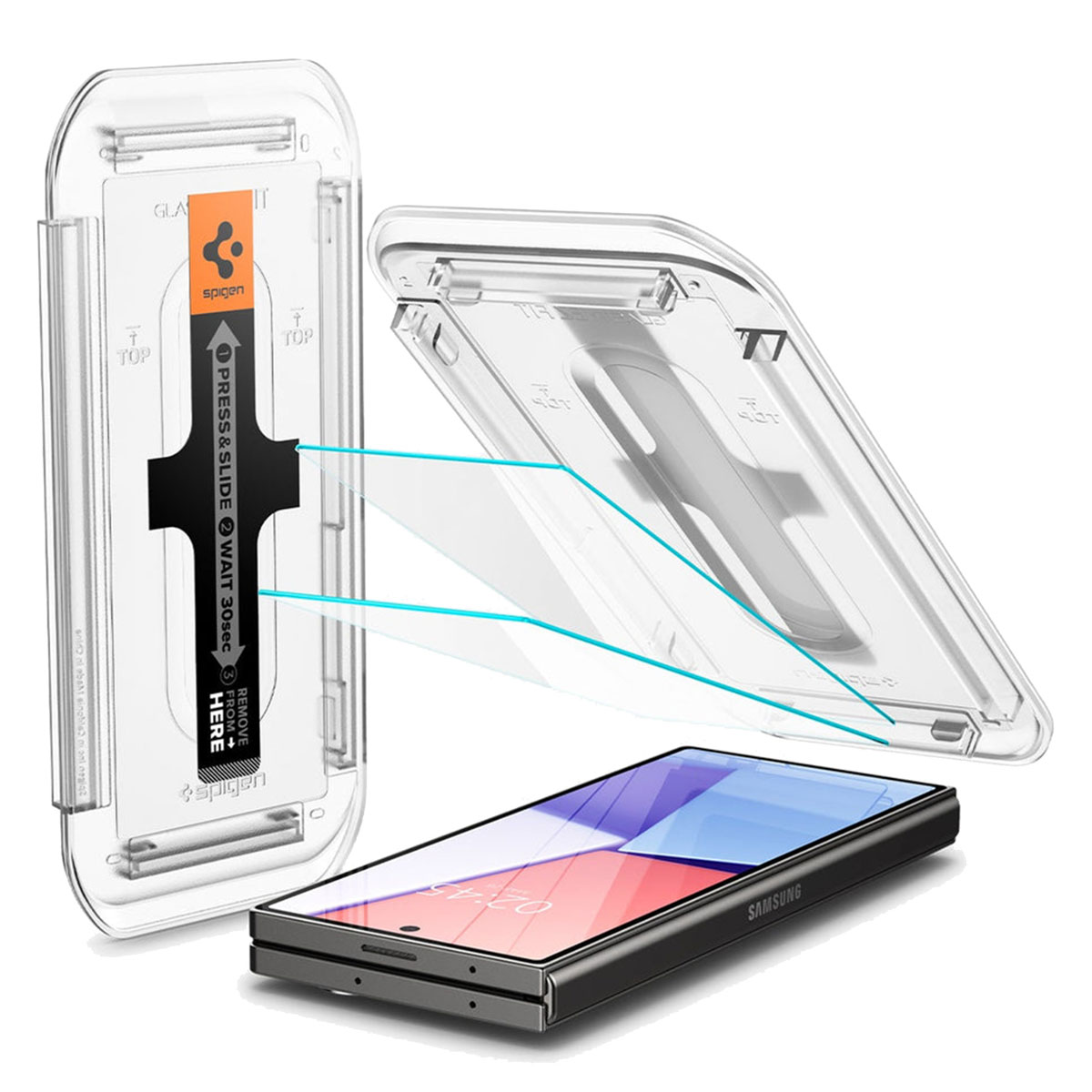 Spigen GLAStR Fit Displayschutzfolie 2er-Pack + Applicator für das Samsung Galaxy Z Fold 6