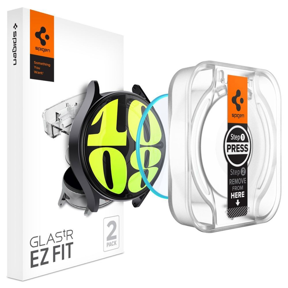 Spigen 2x Schutzglas für Samsung Galaxy Watch 7 Tempered Glas Panzerfolie 44mm - Image 5