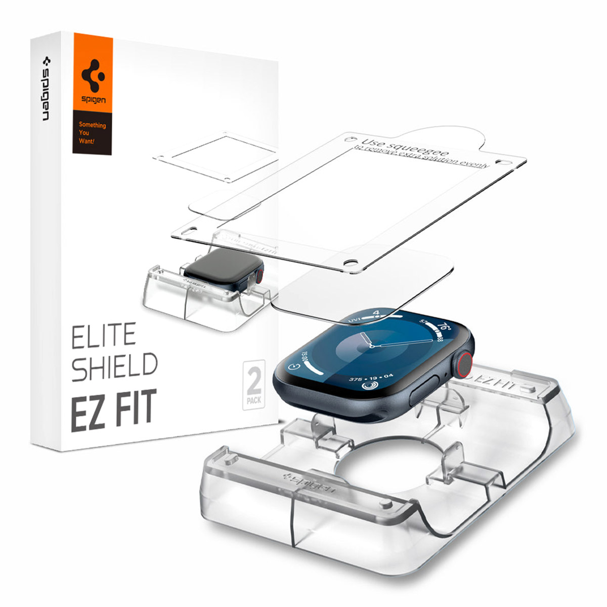Spigen Elite Shield Ez Fit Schutzfolie Für Apple Watch Series 10 46Mm, 2Er Set, Kunststoff Afl08579 - Image 4