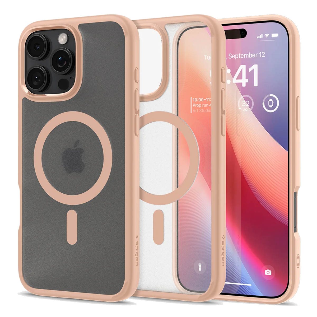 Spigen Ultra Hybrid Backcover MagSafe für das Apple iPhone 16 Pro Max - Rosa Titan