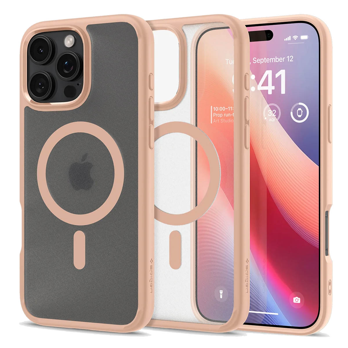 Spigen Ultra Hybrid Backcover MagSafe für das Apple iPhone 16 Pro - Rosa