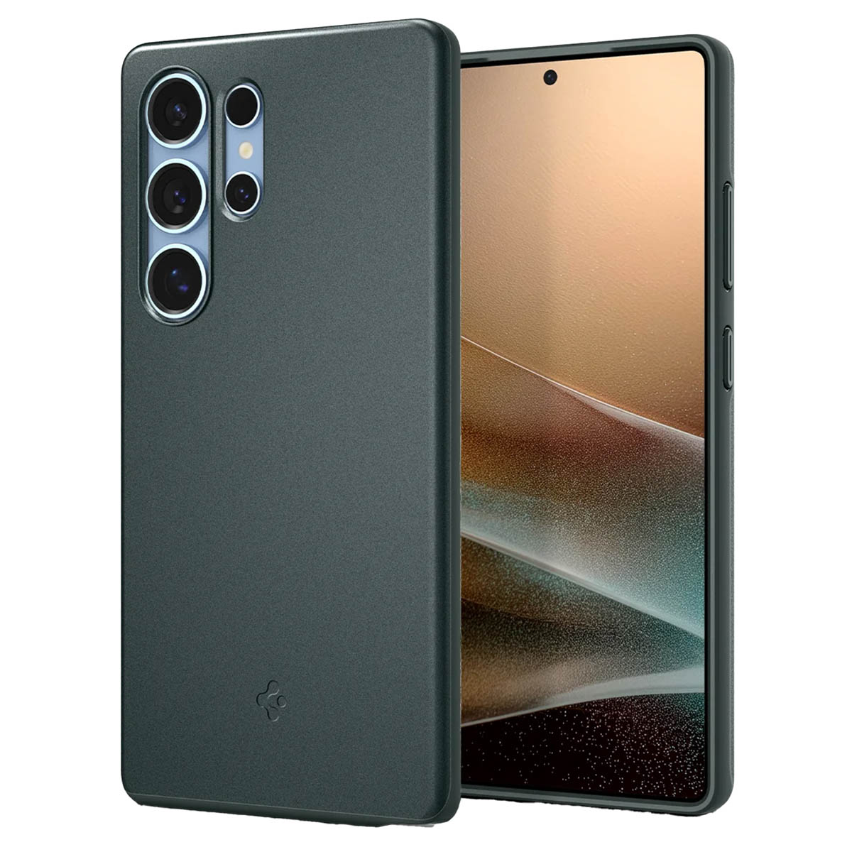 Spigen Thin Fit Backcover mit MagSafe für das Samsung Galaxy S25 Ultra - Abyss Green