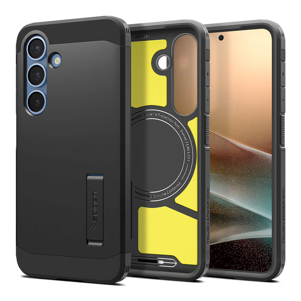 Spigen Tough Armor Backcover MagSafe für das Samsung Galaxy S25 Plus - Schwarz