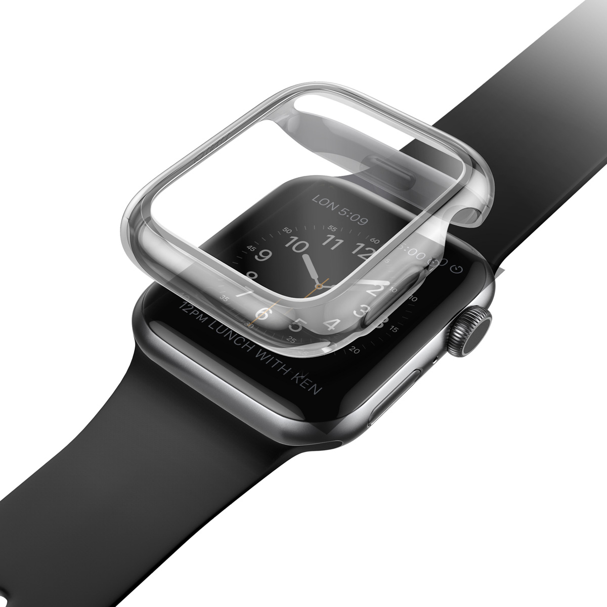 Uniq Garde Hybrid Case für das Apple Watch 4 / 5 / 6 / SE - 44 mm - Smoked (Tinted Grey)