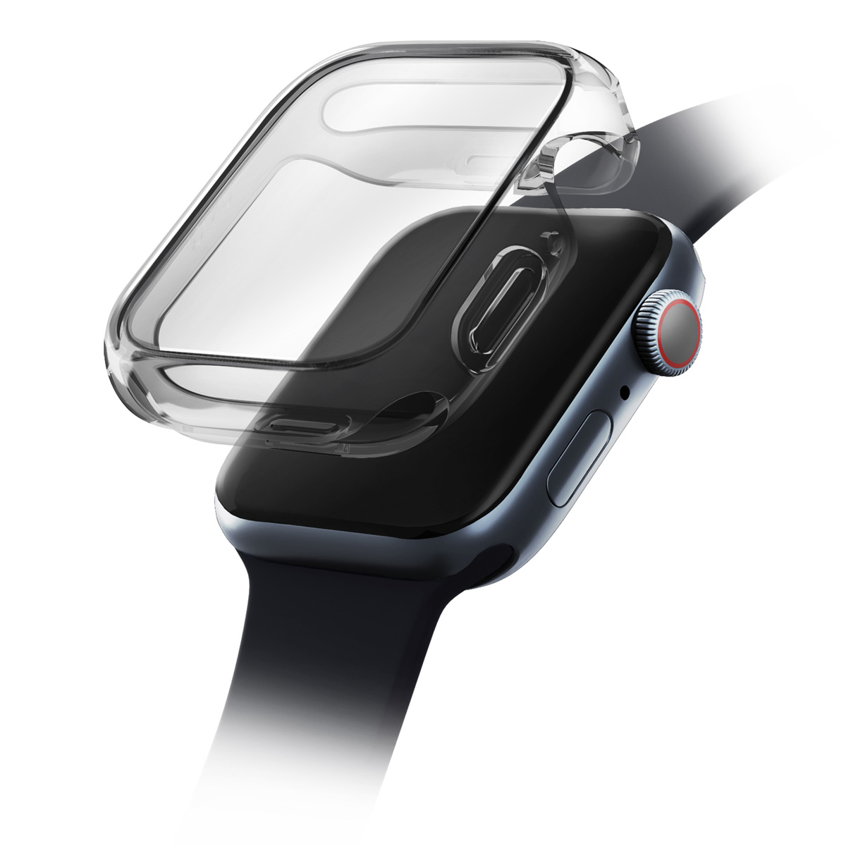 Uniq Garde Hybrid Case für das Apple Watch 7 / 8 / 9 - 41 mm - Smoked (Tinted Grey)