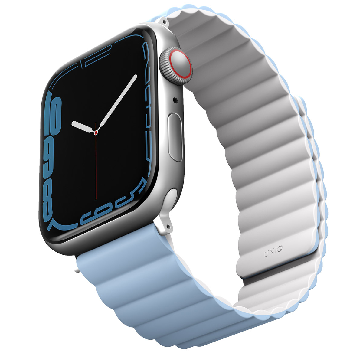 Uniq Revix doppelseitiges Armband für Apple Watch | 44/45/46/49 mm - Arctic (White/Blue)