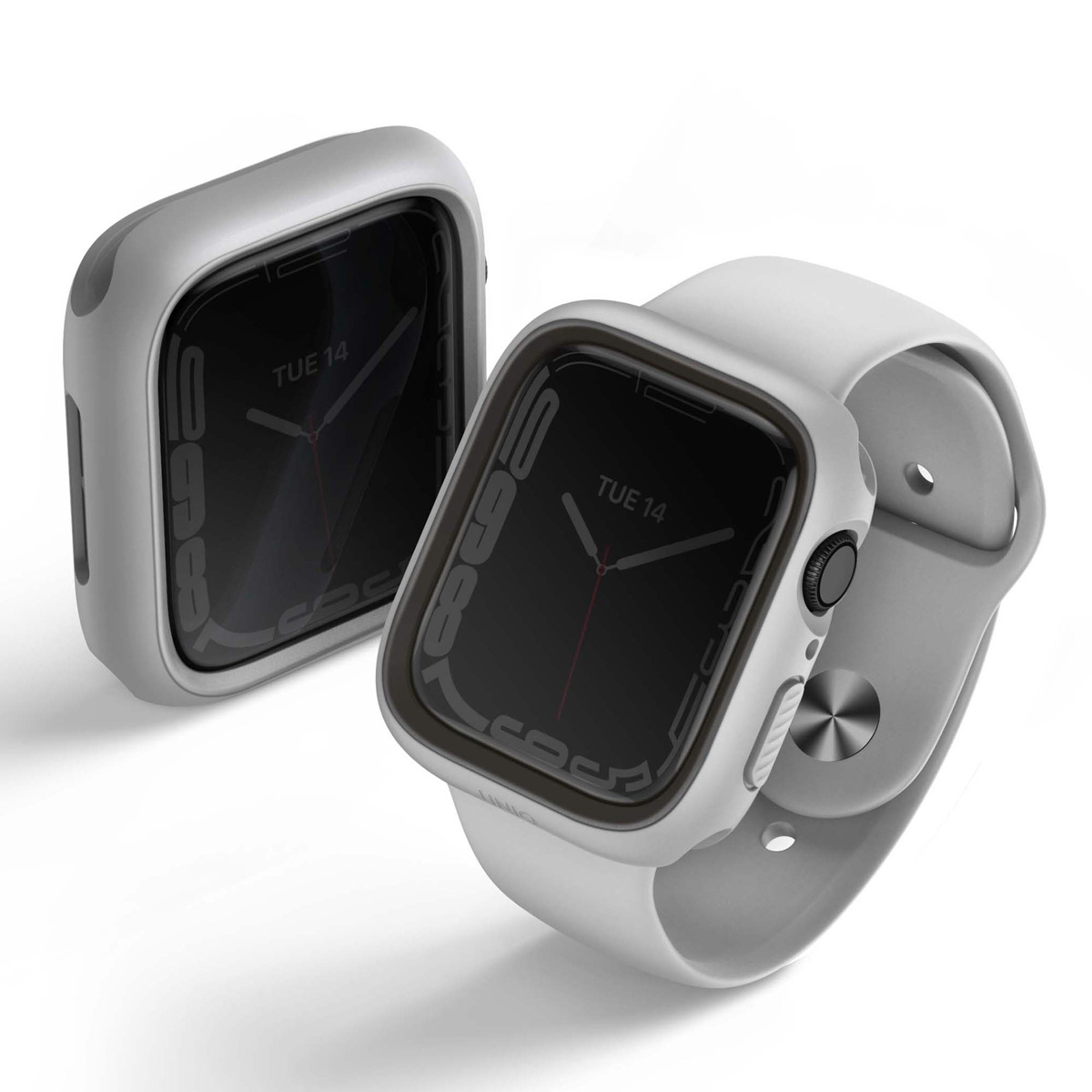 Uniq Moduo Case mit bezel für das Apple Watch - 44 / 45 mm - Chalk / Stone Grey