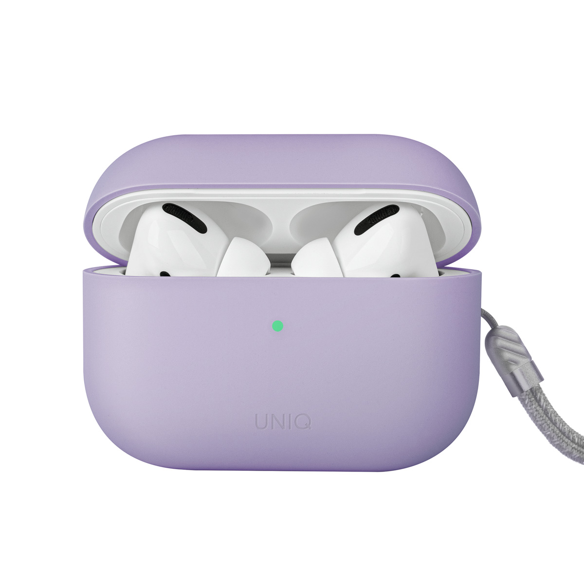 Uniq Lino Hybrid Liquid Silikon Case für das Apple AirPods Pro 2 - Lilac Lavender
