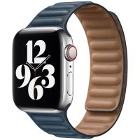 Apple Leather Link für die Apple Watch Series 1-9 / SE - 38/40/41 mm - Große S/M - Baltic Blue